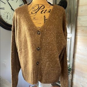 Brown Button-Up Cardigan